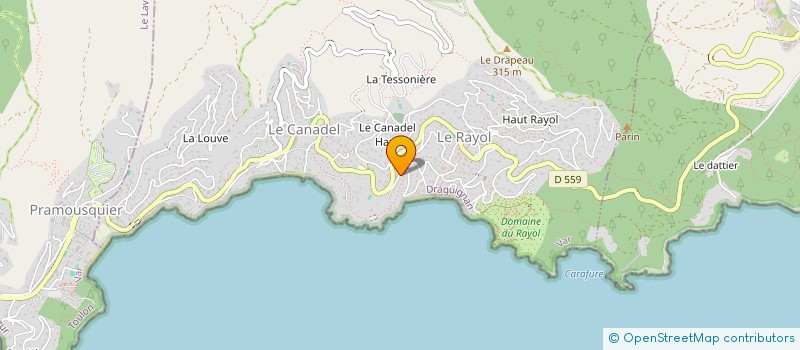 localisation de l'entreprise L'ANCRE D'OR à RAYOL-CANADEL-SUR-MER