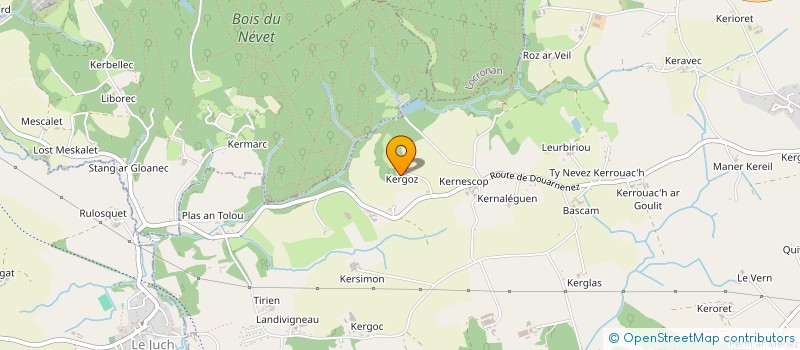 localisation de l'entreprise L'ANCRE DODUE  PLOGONNEC