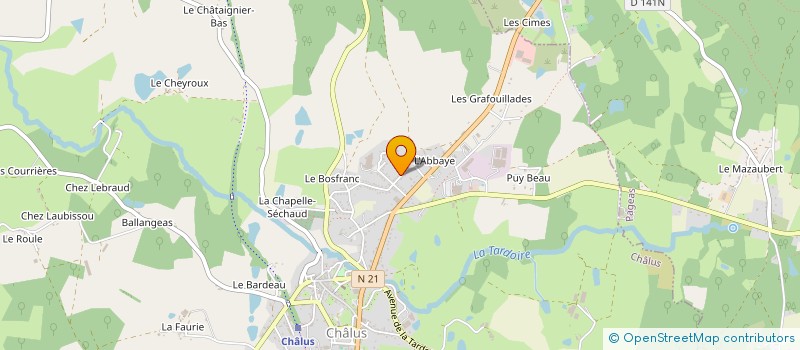 localisation de l'entreprise L'ANDOUCE à CHALUS