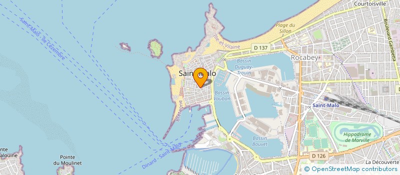 localisation de l'entreprise L'ANGE BLEU à SAINT-MALO