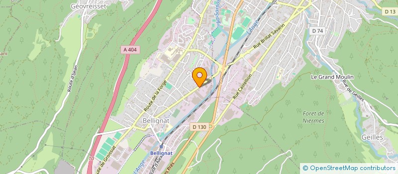 localisation de l'entreprise L'ANGE DE LA VALLEE  BELLIGNAT