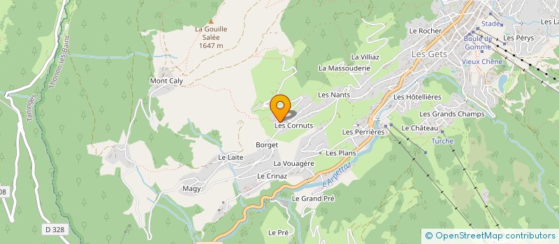 localisation de l'entreprise L'ANGELE DES CORNUTS  LES GETS