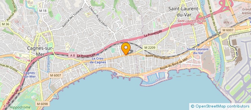 localisation de l'entreprise L'ANGELIQUE à CAGNES-SUR-MER