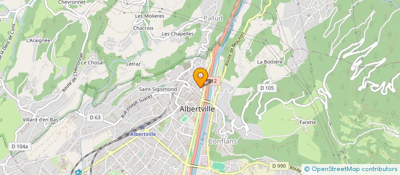 localisation de l'entreprise L'ANGLE  ALBERTVILLE