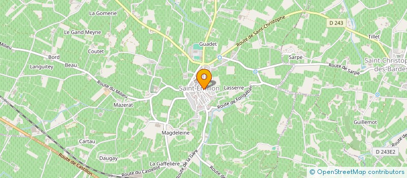 localisation de l'entreprise L'ANTRE DEUX VERRES à SAINT-EMILION
