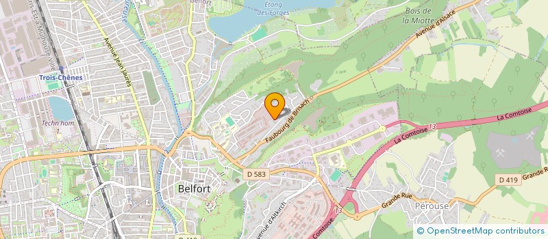 localisation de l'entreprise L'ANTRE DU LION BELFORT  DANJOUTIN