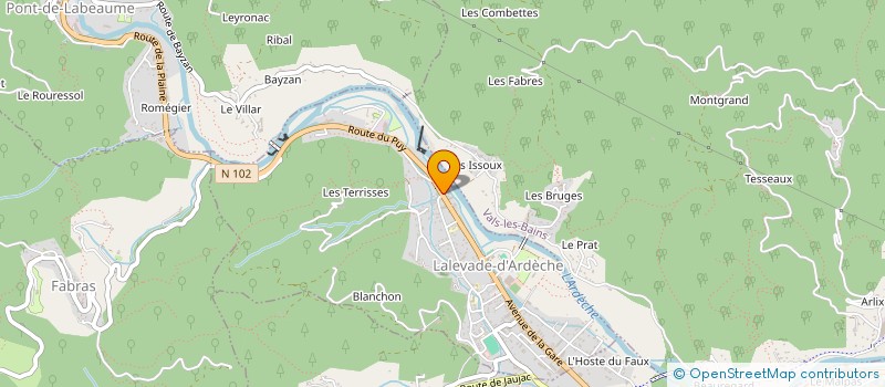 localisation de l'entreprise L'ANTRE-TEMPS à LALEVADE-D'ARDECHE