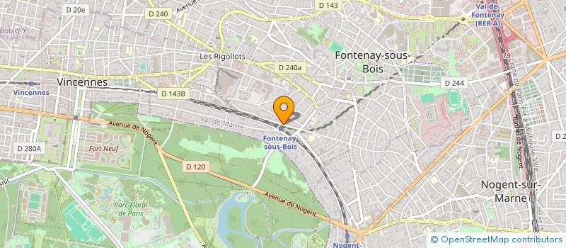 localisation de l'entreprise L'APHELIE à FONTENAY-SOUS-BOIS