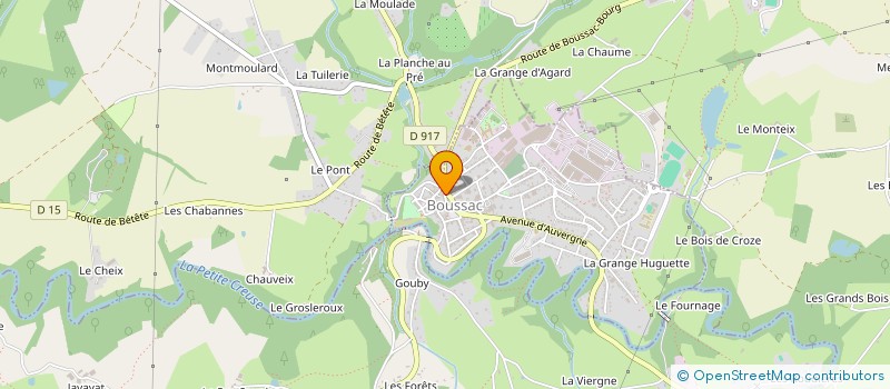 localisation de l'entreprise L'APPART'- BIEN ETRE, PARTAGE ET TRANSITION à BOUSSAC