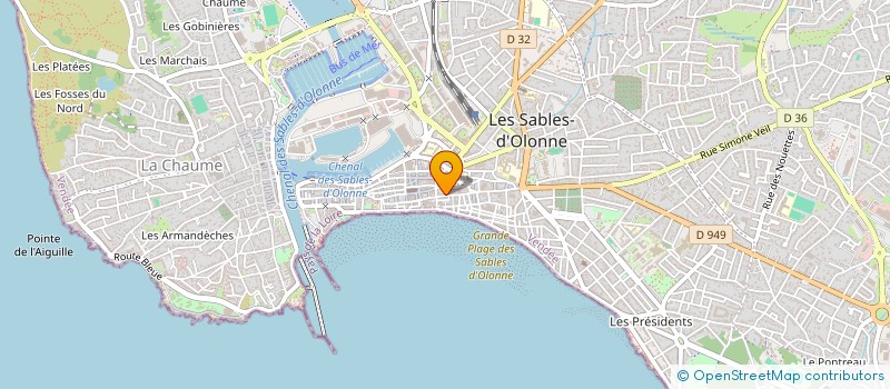 localisation de l'entreprise L'APPART DU PALAIS à LES SABLES D'OLONNE