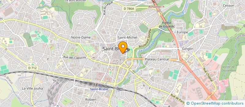 localisation de l'entreprise L'APPARTEMENT COIFFURE & BEAUTE à SAINT-BRIEUC