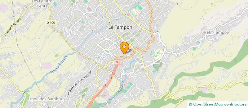 localisation de l'entreprise L'AQUARELLE à LE TAMPON