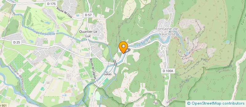 localisation de l'entreprise L'AQUEDUC  FONTAINE-DE-VAUCLUSE