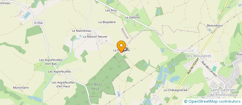 localisation de l'entreprise L AQUITAINE  SAINT-GEORGES-DE-POINTINDOUX