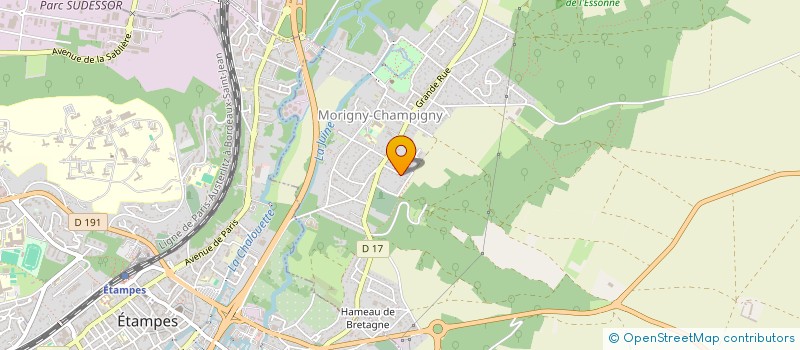 localisation de l'entreprise L'ARBORISTE à MORIGNY-CHAMPIGNY