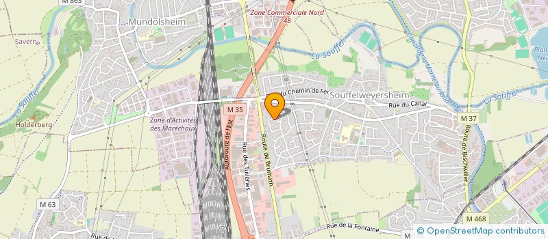 localisation de l'entreprise L'ARBOUSIER-ROMACE  SOUFFELWEYERSHEIM