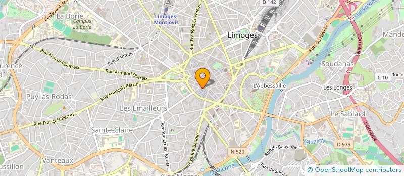 localisation de l'entreprise L'ARBRE A L'ESTRE à LIMOGES