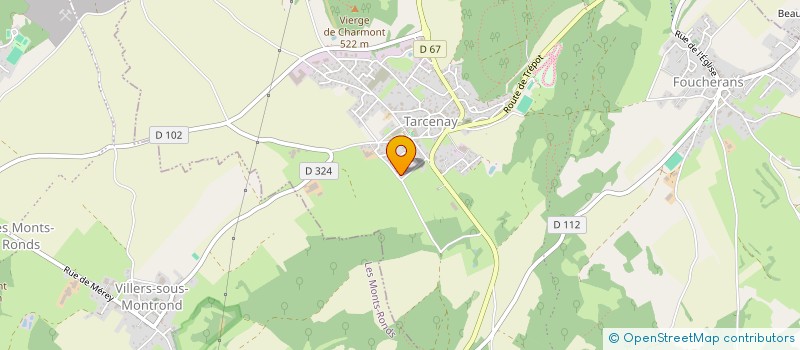 localisation de l'entreprise L'ARBRE A LA ROUE  TARCENAY-FOUCHERANS