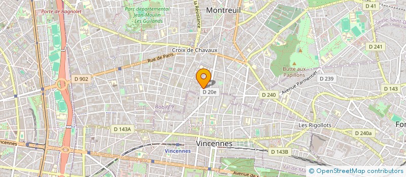 localisation de l'entreprise L'ARBRE A PAIN à MONTREUIL