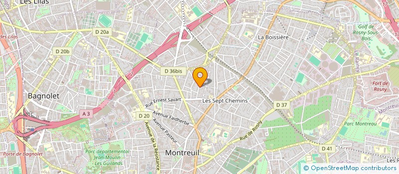 localisation de l'entreprise L'ARBRE A RAMES à MONTREUIL