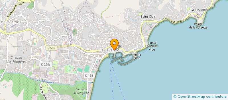 localisation de l'entreprise L'ARBRE AU SOLEIL à LE LAVANDOU
