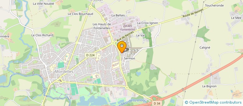 localisation de l'entreprise L'ARBRE DES AMES  MORDELLES