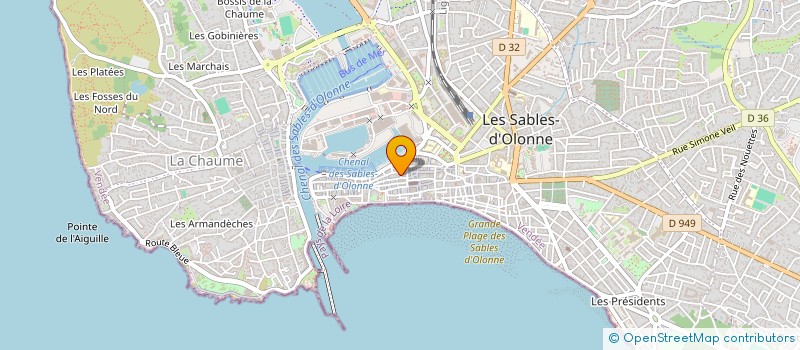 localisation de l'entreprise L'ARC EN CIEL  LES SABLES D'OLONNE