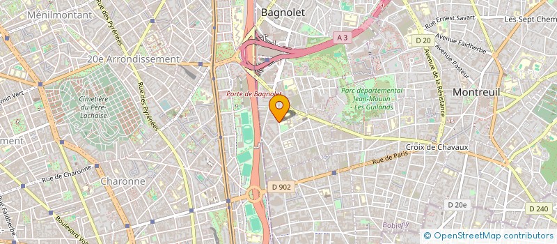 localisation de l'entreprise L'ARC EN CIEL à BAGNOLET