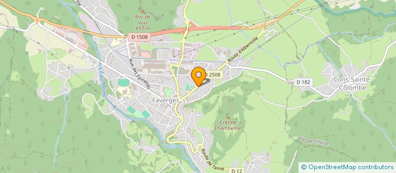 localisation de l'entreprise L'ARCALOD  FAVERGES-SEYTHENEX