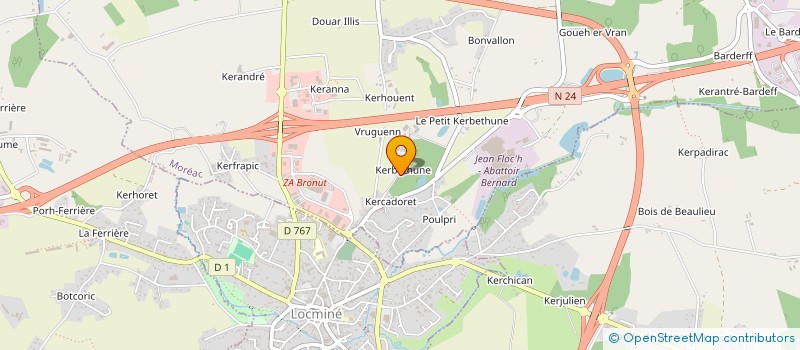 localisation de l'entreprise L'ARCHE DE KER PEOC'H  MOREAC
