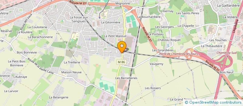 localisation de l'entreprise L'ARCHE DES 4 EMPREINTES  JOUE-LES-TOURS