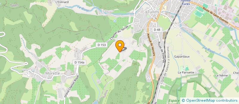 localisation de l'entreprise L'ARCHE DES ARTS - LES ATELIERS  TULLINS