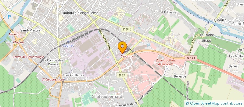 localisation de l'entreprise L'ARCHE EN CHARENTE à CHATEAUBERNARD