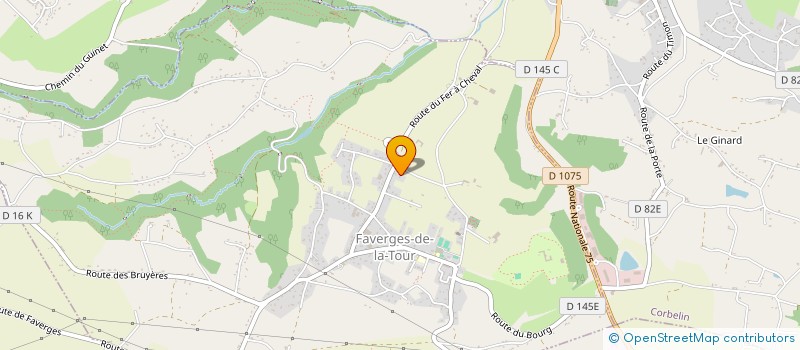 localisation de l'entreprise L'ARCT  FAVERGES-DE-LA-TOUR