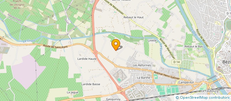 localisation de l'entreprise L ARDIGAR  BEZIERS