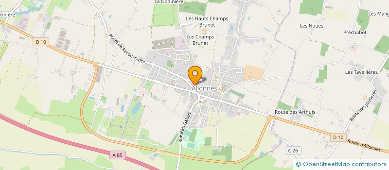 localisation de l'entreprise L'ARDOISE  ALLONNES