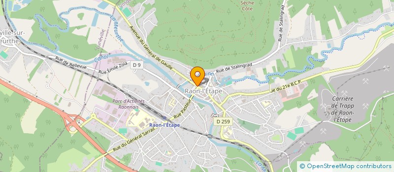 localisation de l'entreprise L'AREF à RAON-L'ETAPE