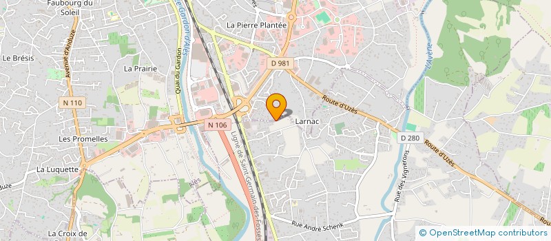 localisation de l'entreprise L'ARENE DES ABEILLES  ALES