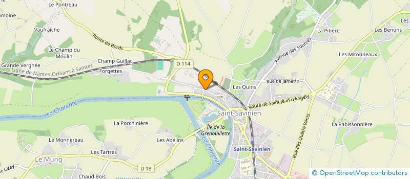 localisation de l'entreprise L'AREOLE 17350  SAINT-SAVINIEN