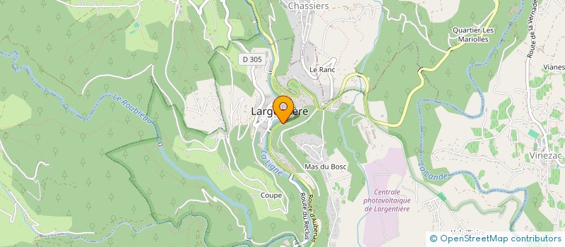 localisation de l'entreprise L ARGENTIERE TERRE D ARGENT à LARGENTIERE