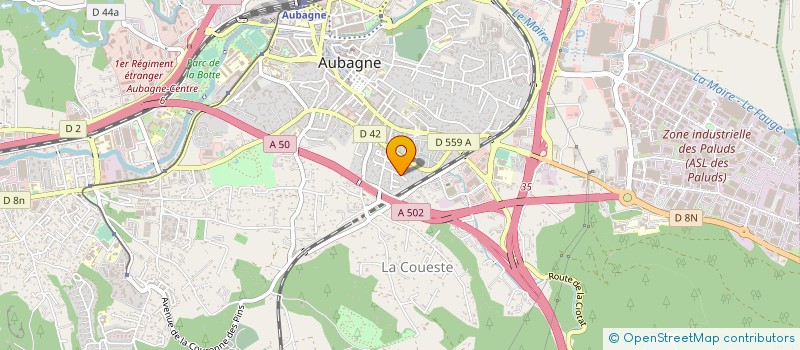 localisation de l'entreprise L ARGILE-CERAMIQUE ET SANTONS DE PROVENCE à AUBAGNE