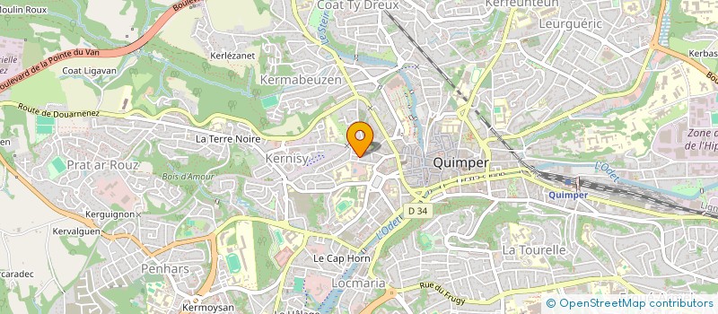 localisation de l'entreprise L'ARGONNE à QUIMPER