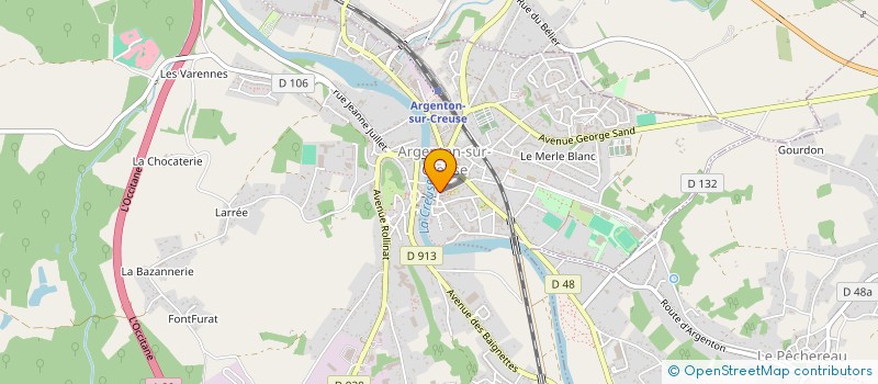 localisation de l'entreprise L ARIBOUT à ARGENTON-SUR-CREUSE