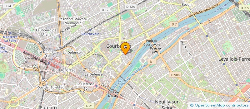 localisation de l'entreprise L'ARIZONA à COURBEVOIE