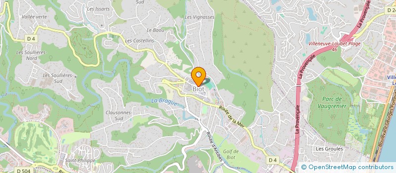 localisation de l'entreprise L ARLEQUINO  BIOT