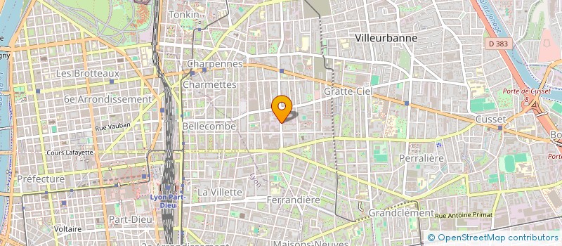 localisation de l'entreprise L'ARME A L'OEIL  VILLEURBANNE