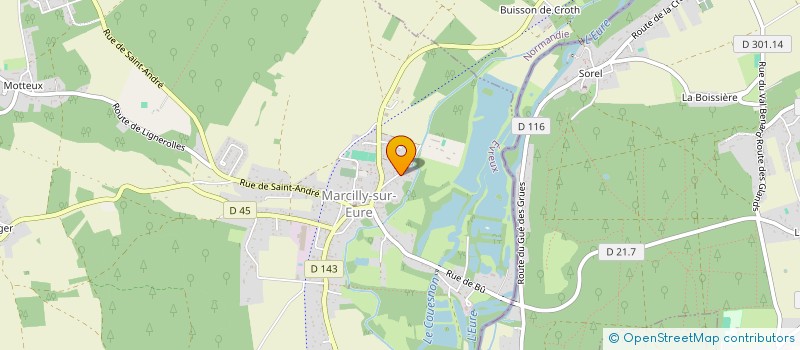 localisation de l'entreprise L'AROMATIC à MARCILLY-SUR-EURE