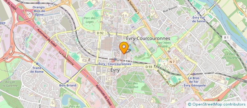 localisation de l'entreprise L'ARRIVEE à EVRY-COURCOURONNES