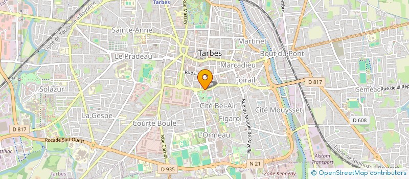 localisation de l'entreprise L' ART AU SERVICE DE L'HUMANITE  TARBES