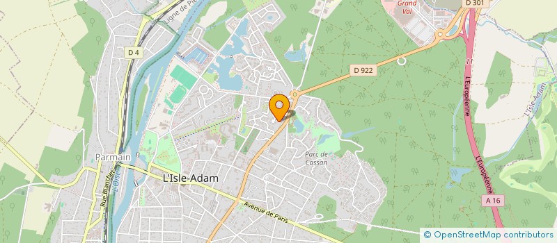 localisation de l'entreprise L'ART DE LA FLAMME à L'ISLE-ADAM